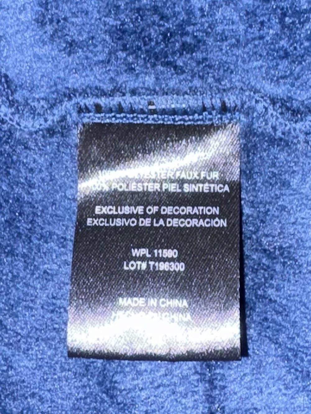 Plush Navy Jacket with Full Zip - Picture 5 of 6